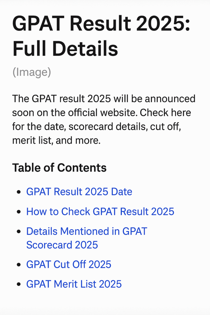 GPAT Result 2025